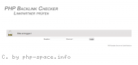 Screenshot vom Script PHP Backlink Checker