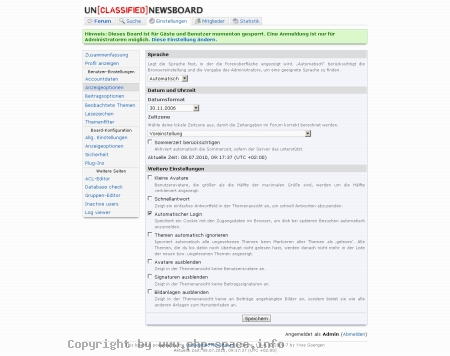 <h4>Beschreibung</h4><p>Auflistungen der Einstellungsm�glichkeiten bei den Anzeigeoptionen.</p>