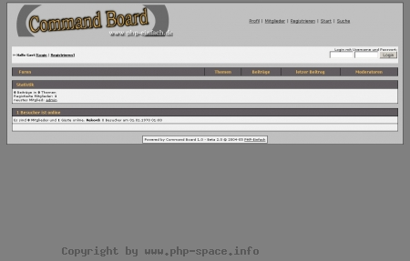 <h4>Beschreibung</h4><p>Die useransicht des Forums</p>
