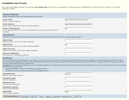 <h4>Beschreibung</h4><p>�ber diese Seite wird die Installation ausgef�hrt.</p>