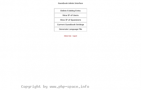 <h4>Beschreibung</h4><p>Dies ist das Admin Interface. Hier kann man gemachte Eintr�ge l�schen, die Settings �berwachen, usw.</p>