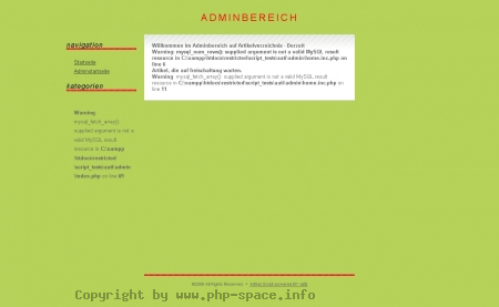 <h4>Beschreibung</h4><p>Der Adminbereich ist �bersichtlich und leicht zu bedienen.</p>