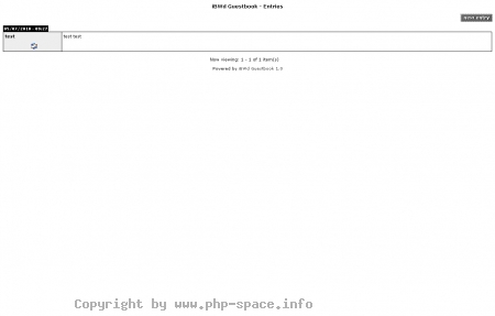 <h4>Beschreibung</h4><p>So siwht ein geposteter G�stebucheintrag aus.</p>