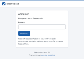 Anmeldung mit Passwort und Hinweis, was bei einem vergessenen Passwort zu tun ist