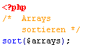 Arrays sortieren