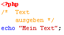 Text ausgeben mit Php