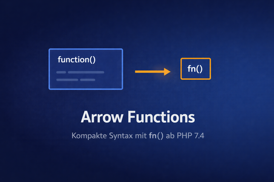 Illustration zum Tutorial: PHP Arrow Functions: Kompakte Funktionen mit fn seit PHP 7.4