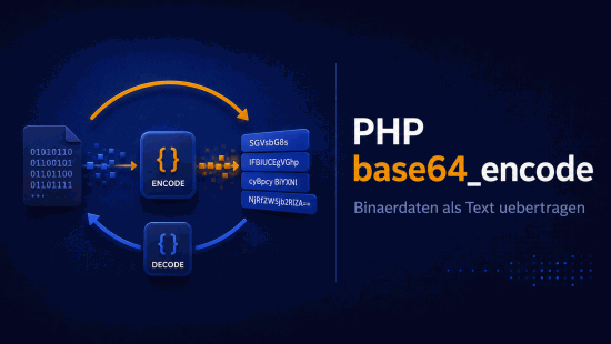 Illustration zum Tutorial: PHP base64_encode() und _decode(): Daten sicher übertragen