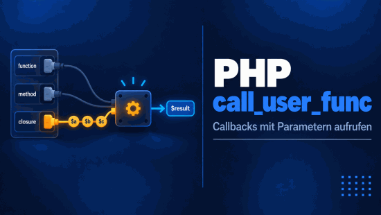 Illustration zum Tutorial: PHP call_user_func() Function: Callbacks mit Parametern