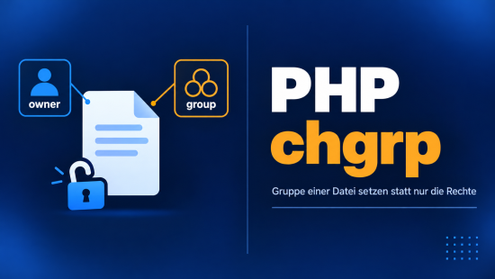 Illustration zum Tutorial: PHP chgrp() Function: Gruppe setzen, chown und chmod