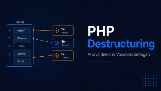 Illustration zum Tutorial: PHP Destructuring: Arrays in Variablen zerlegen