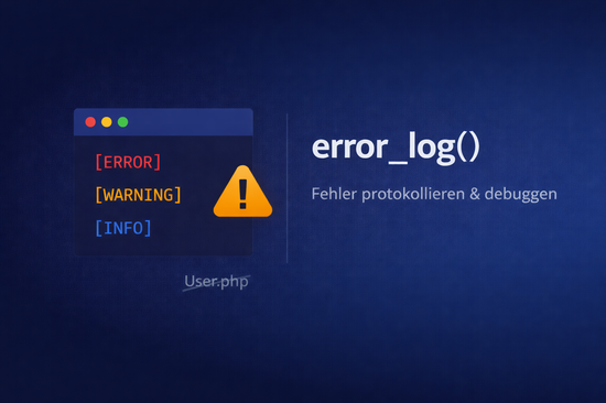 Illustration zum Tutorial: PHP error_log(): Fehler protokollieren, finden und richtig konfigurieren