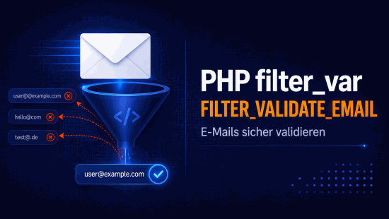 Illustration zum Tutorial: PHP filter_validate_email und _url: Eingaben sicher pr&uuml;fen