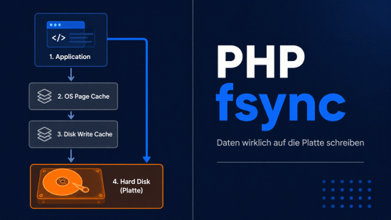 Illustration zum Tutorial: PHP fsync(): Daten wirklich auf die Festplatte schreiben