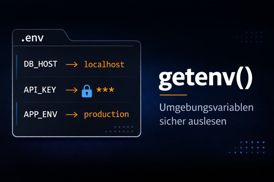 Illustration zum Tutorial: PHP getenv(): Umgebungsvariablen sicher auslesen und verwenden