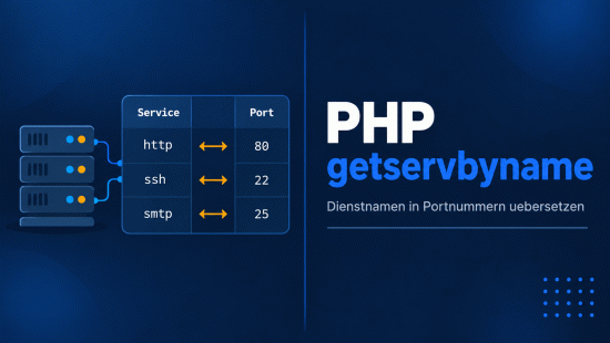 Illustration zum Tutorial: PHP getservbyname() Function: Portnummer zum Dienstnamen