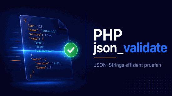 Illustration zum Tutorial: PHP json_validate(): Schnelle JSON-Prüfung mit PHP 8.3