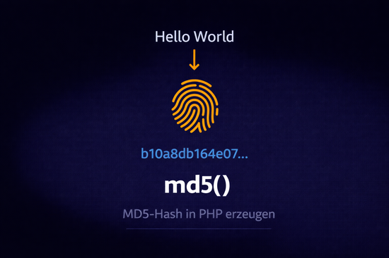 Illustration zum Tutorial: PHP md5(): MD5-Hash erzeugen und richtig einsetzen