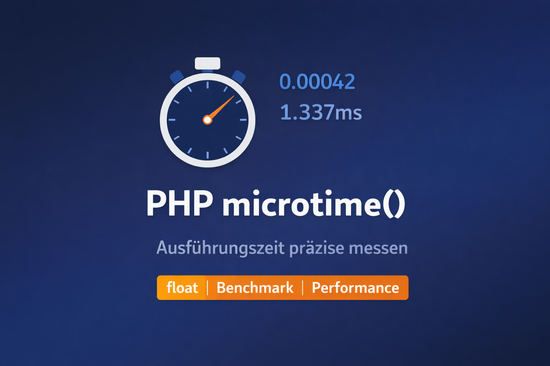 Illustration zum Tutorial: PHP microtime: Ausführungszeit messen und Performance prüfen