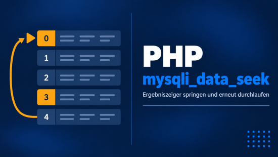 Illustration zum Tutorial: PHP mysqli_data_seek() Function: mysqli_result neu lesen
