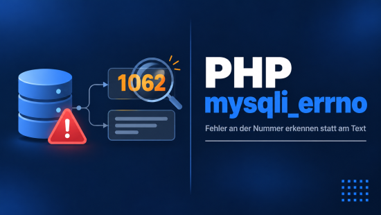 Illustration zum Tutorial: PHP mysqli_errno() Function: Exceptions und Fehlernummern