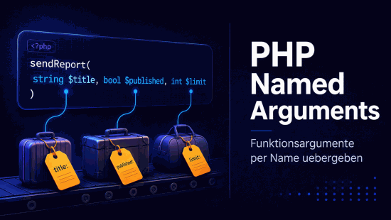Illustration zum Tutorial: PHP Named Arguments: Funktionsaufrufe lesbarer schreiben