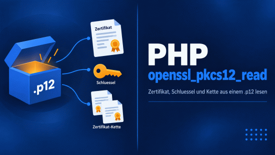 Illustration zum Tutorial: PHP openssl_pkcs12_read() Function: p12-Container zerlegen