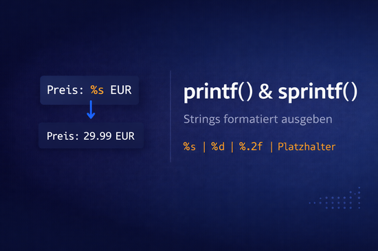 Illustration zum Tutorial: PHP printf und sprintf: Strings formatiert ausgeben