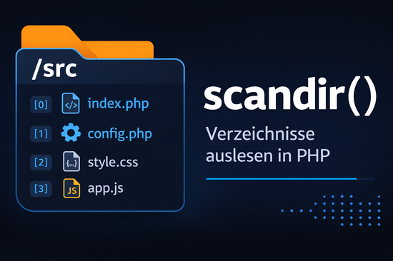 Illustration zum Tutorial: PHP scandir: Verzeichnis auslesen und Dateien auflisten