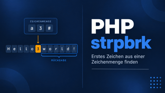Illustration zum Tutorial: PHP strpbrk() Function: Syntax und erstes Zeichen finden