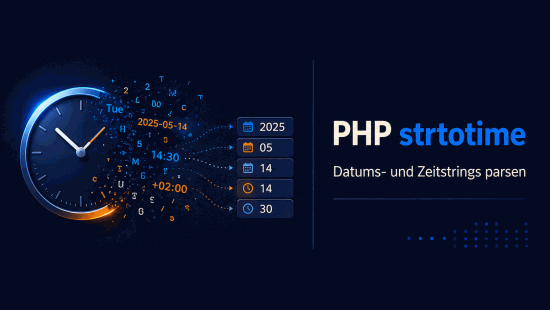 Illustration zum Tutorial: PHP strtotime(): Datumsstrings parsen und verstehen
