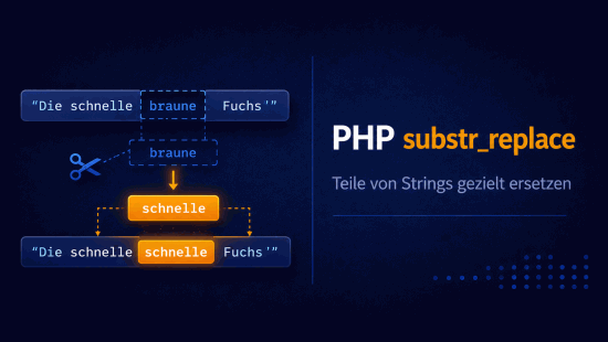 Illustration zum Tutorial: PHP substr_replace(): Teilstrings gezielt ersetzen