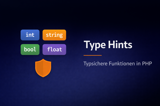 Illustration zum Tutorial: Type Hints in PHP: Typsicherheit für Parameter, Rückgabewerte und Properties