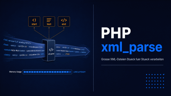 Illustration zum Tutorial: PHP xml_parse(): gro&szlig;e XML-Dateien St&uuml;ck f&uuml;r St&uuml;ck