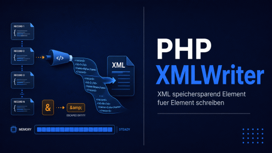 Illustration zum Tutorial: PHP XMLWriter: XML speichersparend schreiben