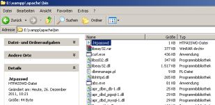 Windows Explorer Ausgabe von der .htpasswd Datei