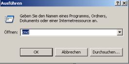 Windows Konsole öffnet