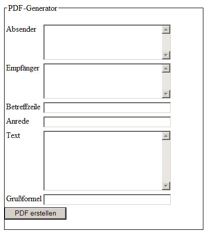 Beispiel Formular