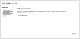 Synchronisierung der eingetragenen Feeds