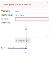 Screenshot vom Script Kontakt Formular Script