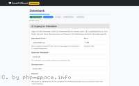 Screenshot PowerPHPBoard-Datenbankzugang-im-Installer anzeigen