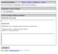 Screenshot Online Terminverwaltung