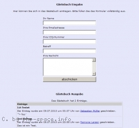 Screenshot vom Script PHP Gästebuch Script