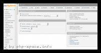 Screenshot vom Script PhpMyAdmin