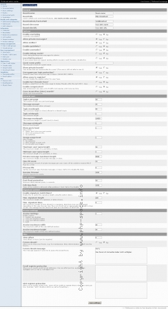 Screenshot es können viel verschiedene Einstellungen für das Forum geleistet werden.
anzeigen