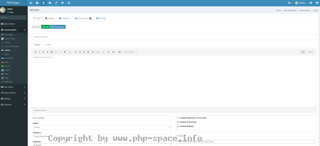 Screenshot Screenshot vom Admin Panel, wo Sie ein Artikel schreiben können. anzeigen