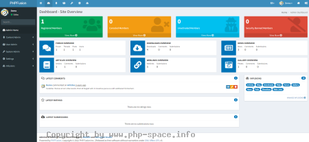 Screenshot Screenshot vom Admin Panel/Dashboard. anzeigen