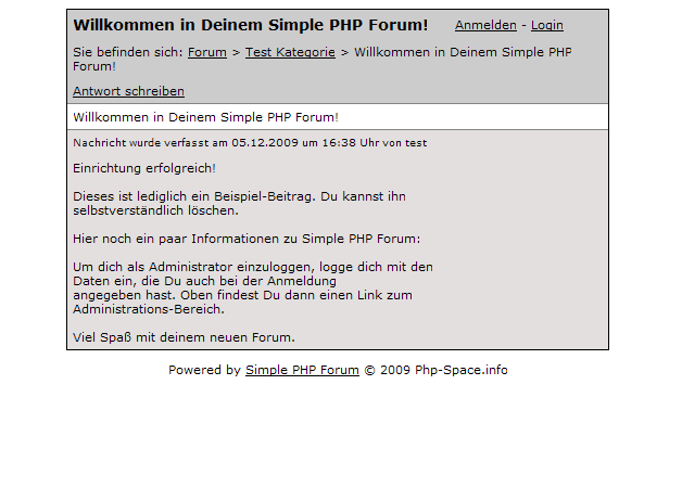 Start forum php. Pow php. Anmeldung.